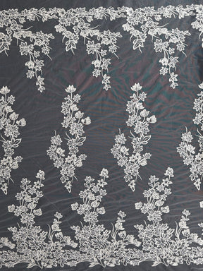Dentelle brodée de sequins ivoire - EB3035