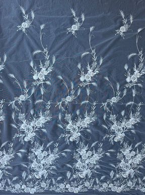Dentelle brodée de sequins ivoire - EB3036