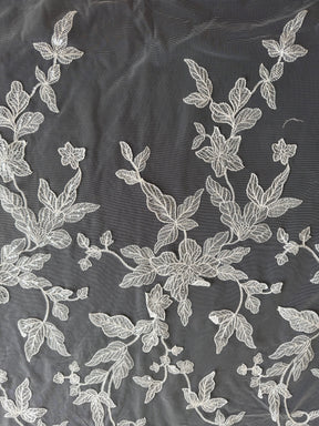 Dentelle à paillettes ivoire - EB3040 