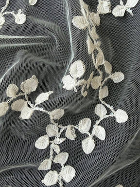 Dentelle brodée de sequins ivoire - EB3042