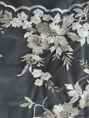 Dentelle brodée de sequins ivoire - EB3044
