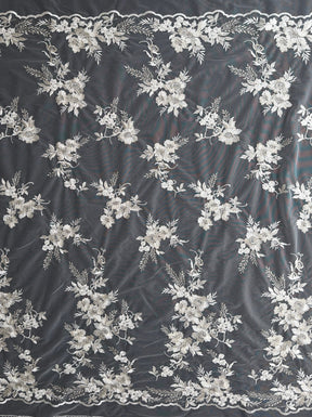 Dentelle brodée de sequins ivoire - EB3044