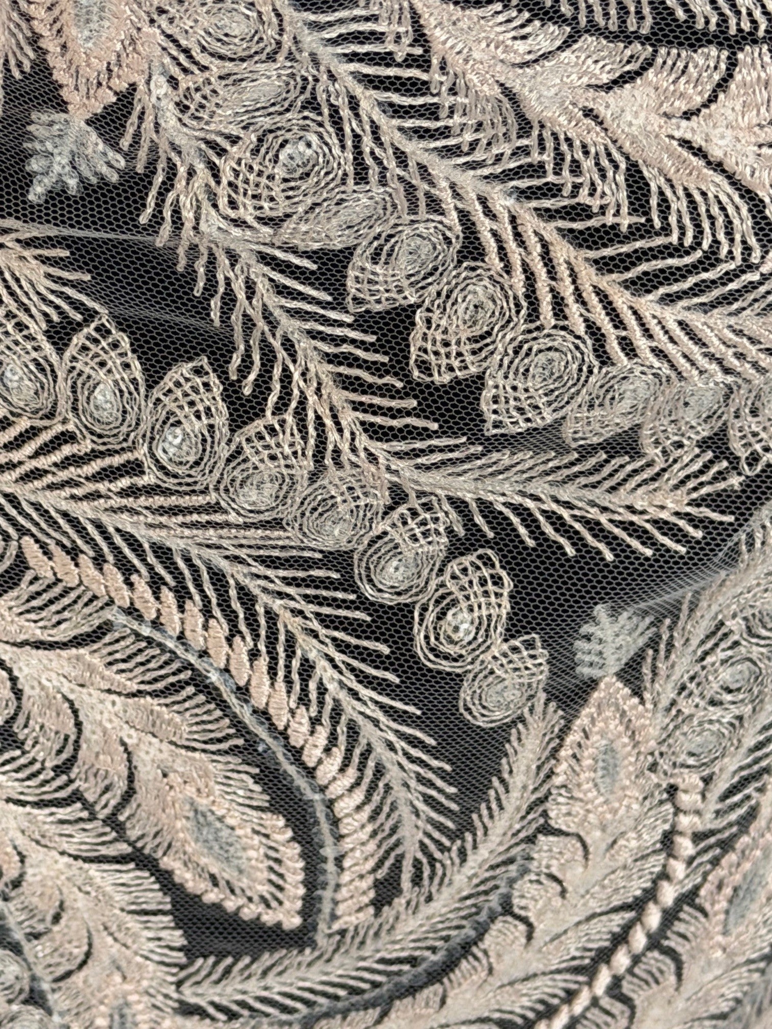 Dentelle à paillettes roses - EB3048