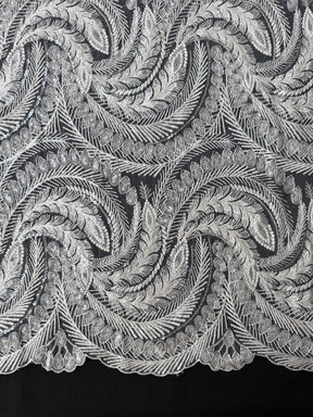Dentelle à paillettes ivoire - EB3048