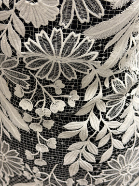 Dentelle de mariée à paillettes ivoire - EB3049