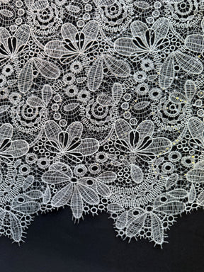 Dentelle de mariée à paillettes ivoire - EB3050