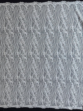 Dentelle à paillettes ivoire - EB3051