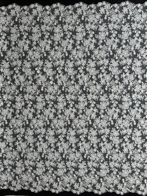 Dentelle brodée à sequins ivoire - EB3053