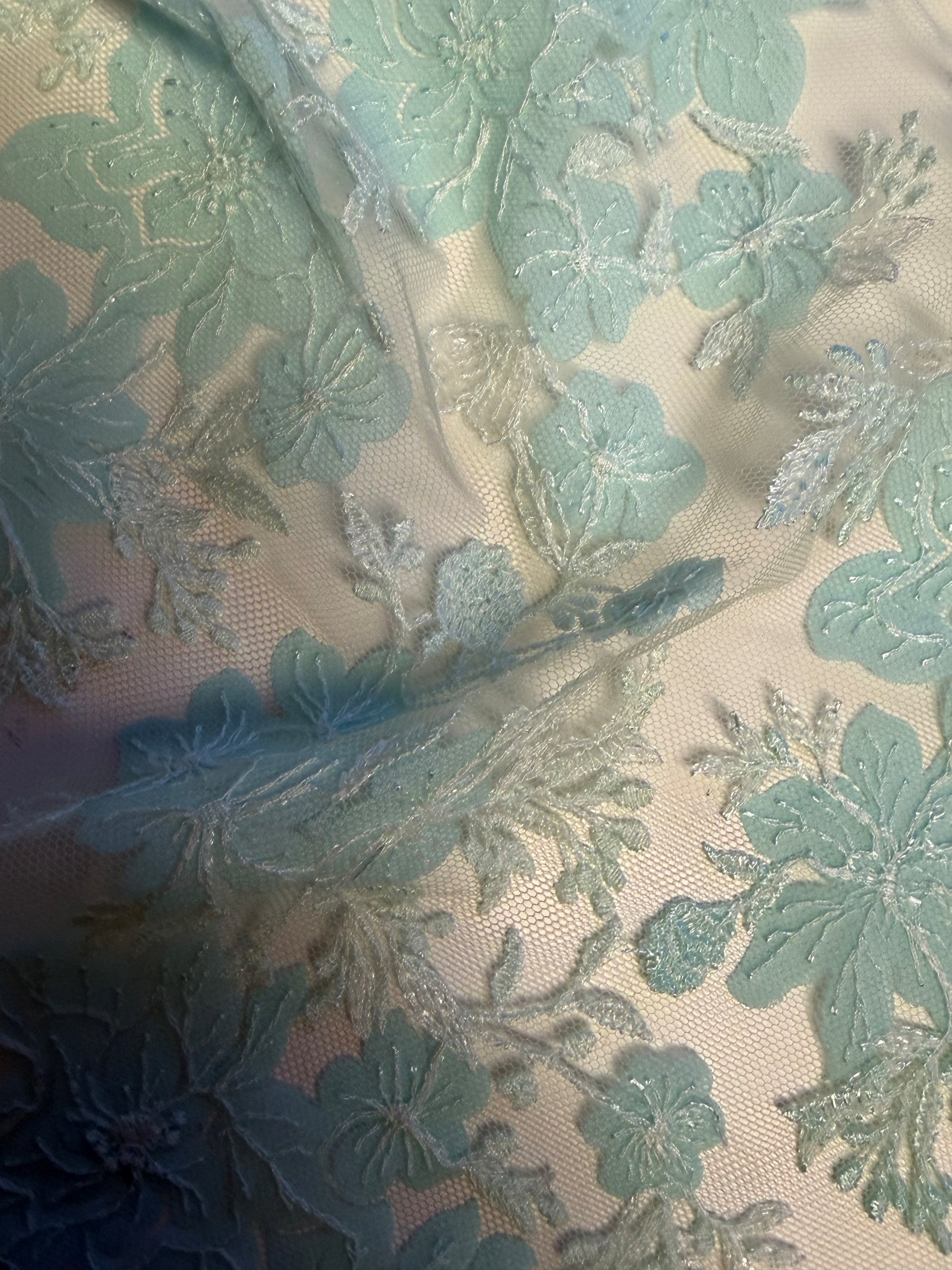 Dentelle brodée ciel - EB3053