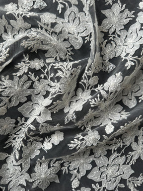 Dentelle brodée à sequins ivoire - EB3053