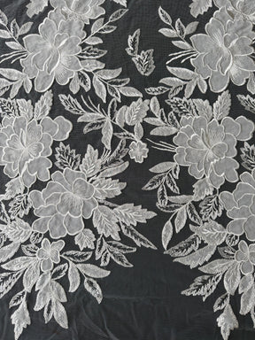 Dentelle brodée de sequins ivoire - EB3055