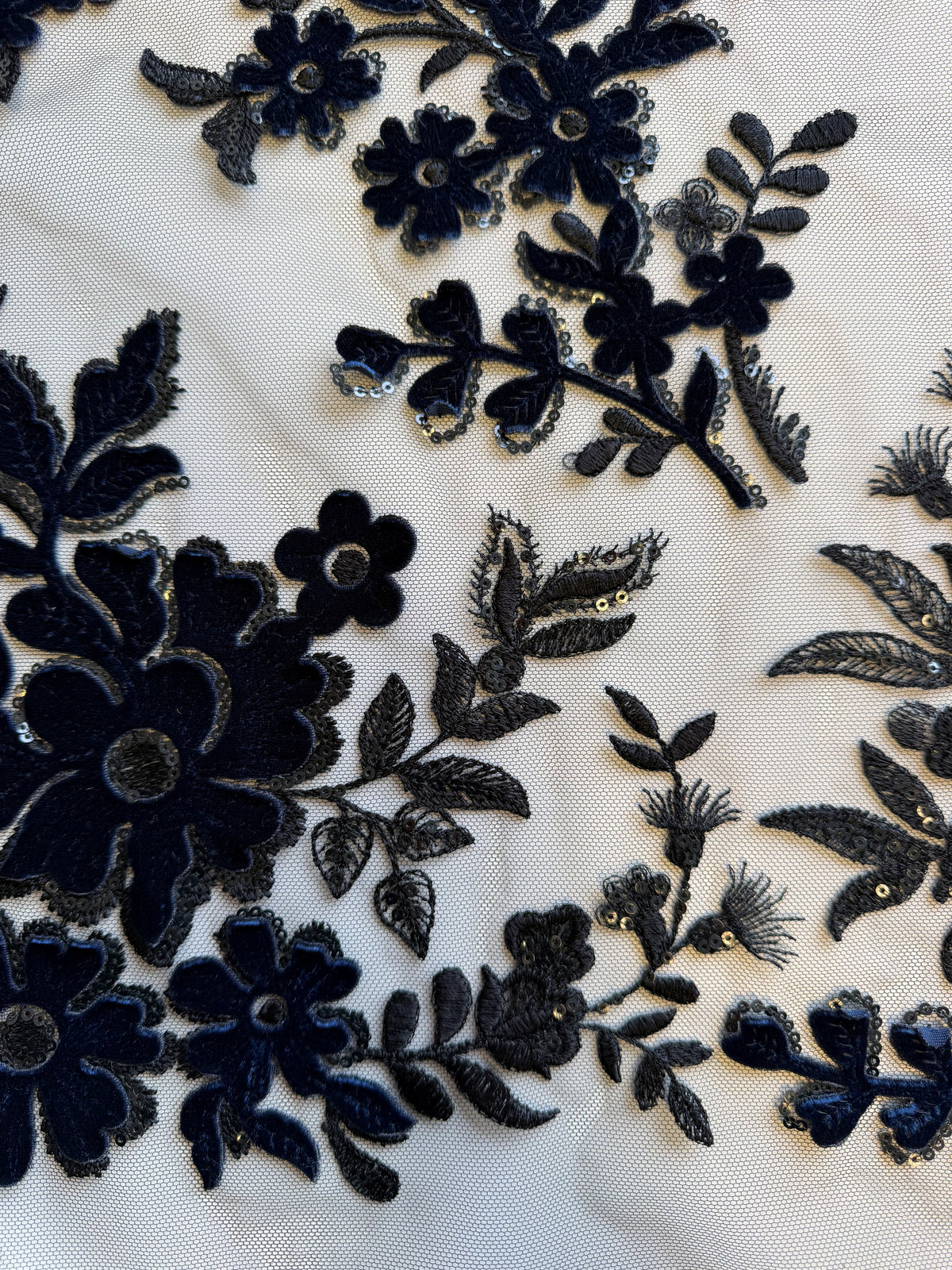 Dentelle en velours noir 3D - EB3056