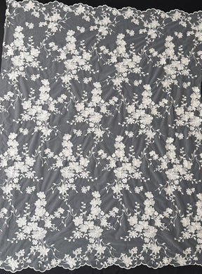 Dentelle à paillettes ivoire - EB3063