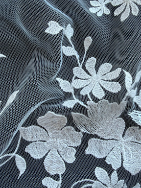 Dentelle à paillettes ivoire - EB3063