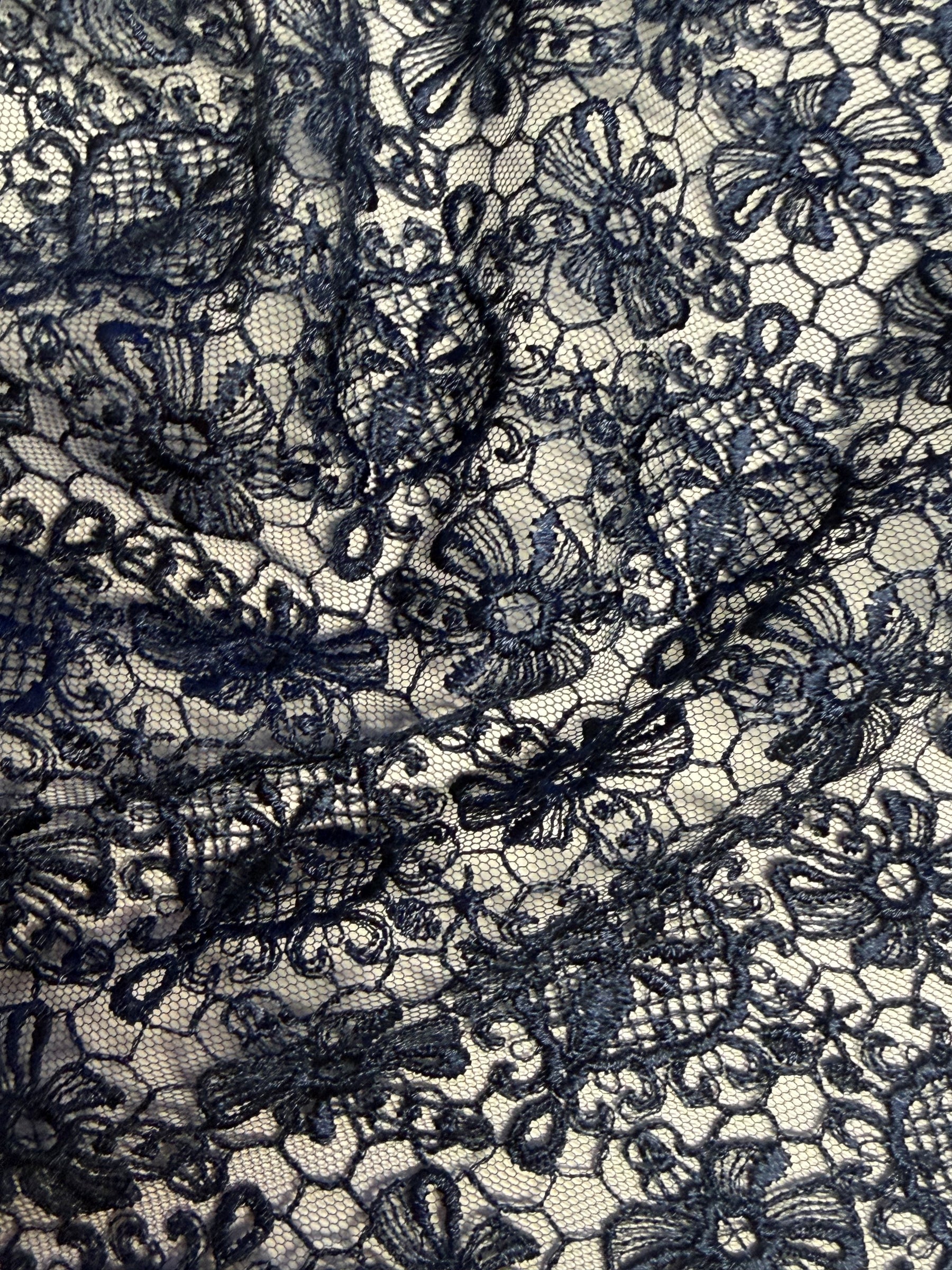 Dentelle brodée marine - EB5010