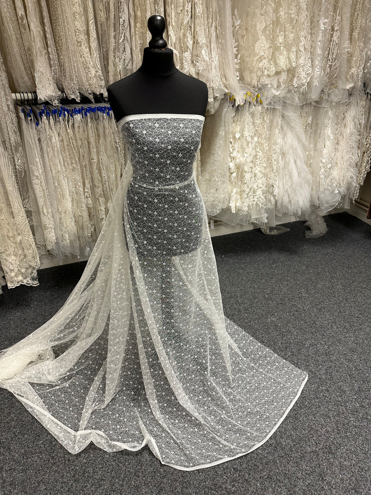 Dentelle brodée ivoire - EB5020