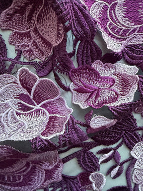Dentelle brodée violette - EB5024