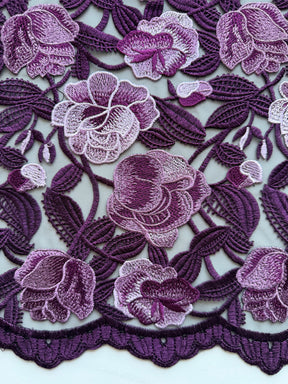 Dentelle brodée violette - EB5024