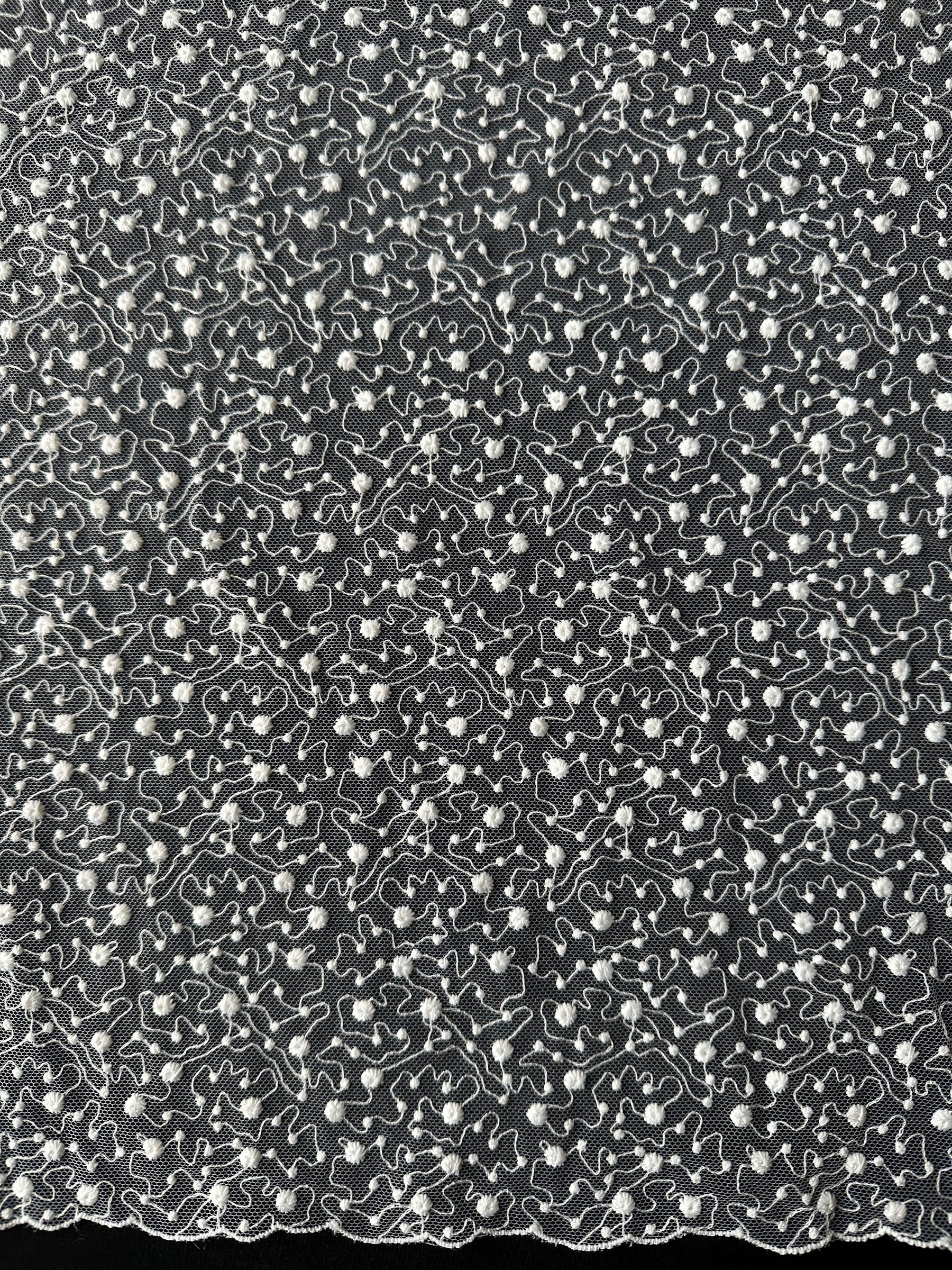 Dentelle brodée ivoire - EB5027