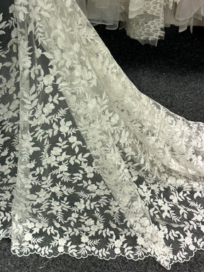 Dentelle brodée ivoire - EB5031