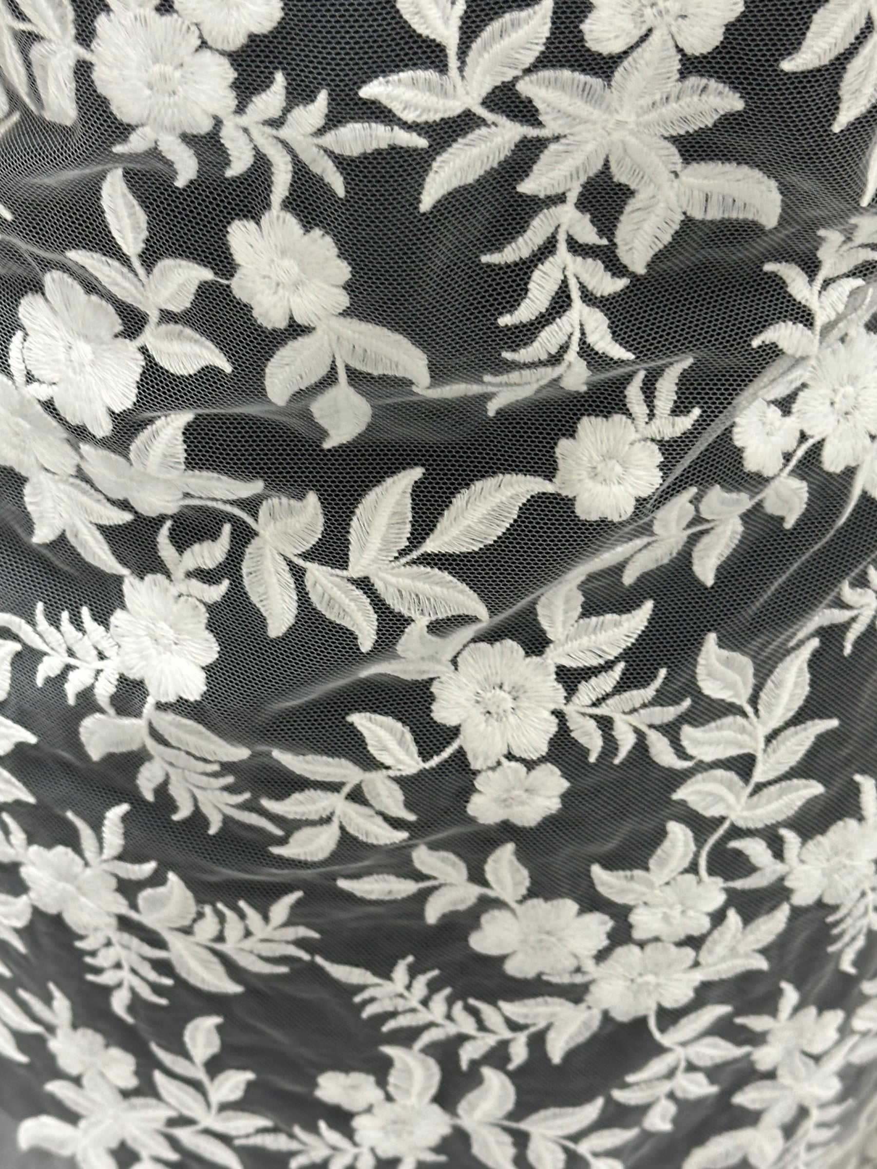 Dentelle brodée ivoire - EB5031