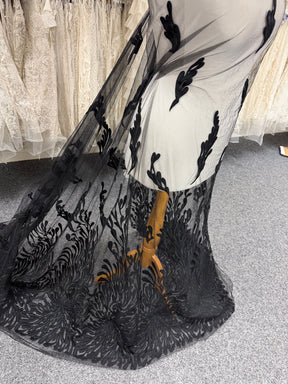 Dentelle brodée noire - EB5053