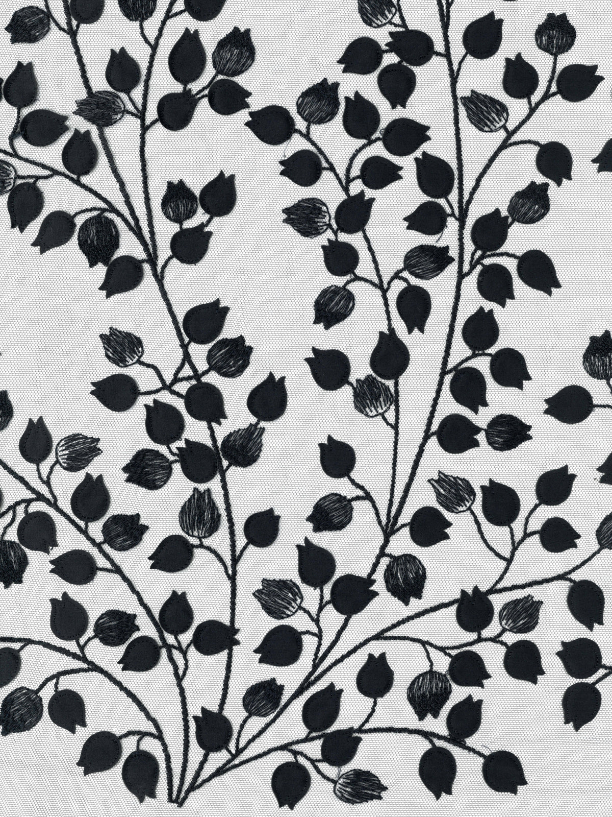 Dentelle brodée 3D marine - EB5034