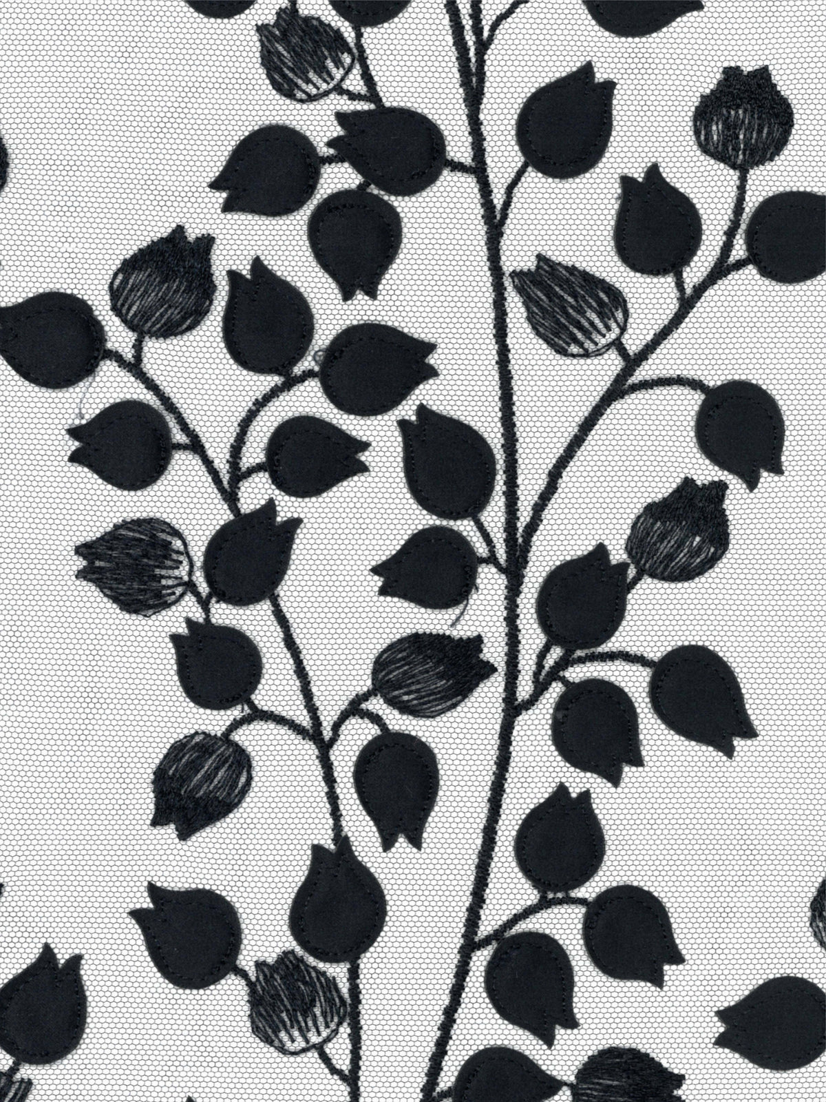 Dentelle brodée 3D marine - EB5034