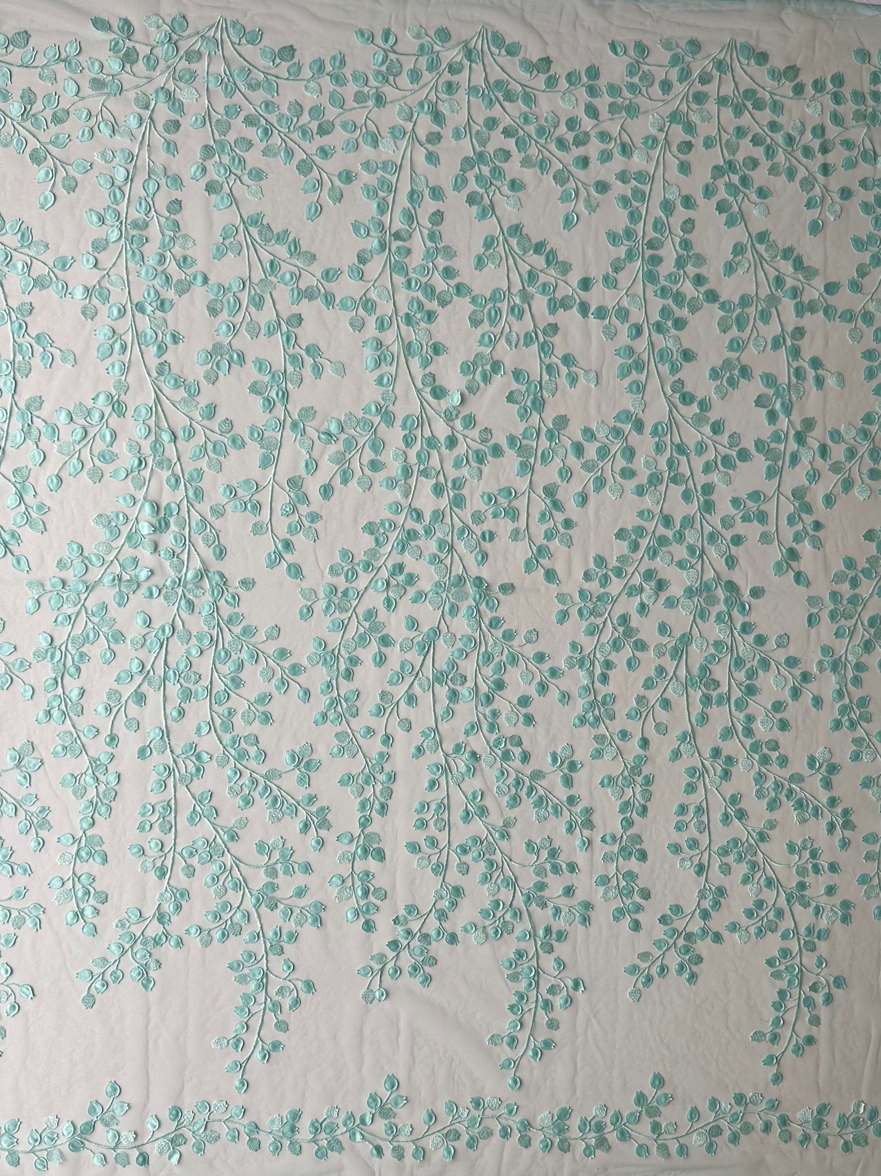 Dentelle brodée 3D Aqua - EB5034