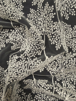 Dentelle brodée de fleurs ivoire - EB5037