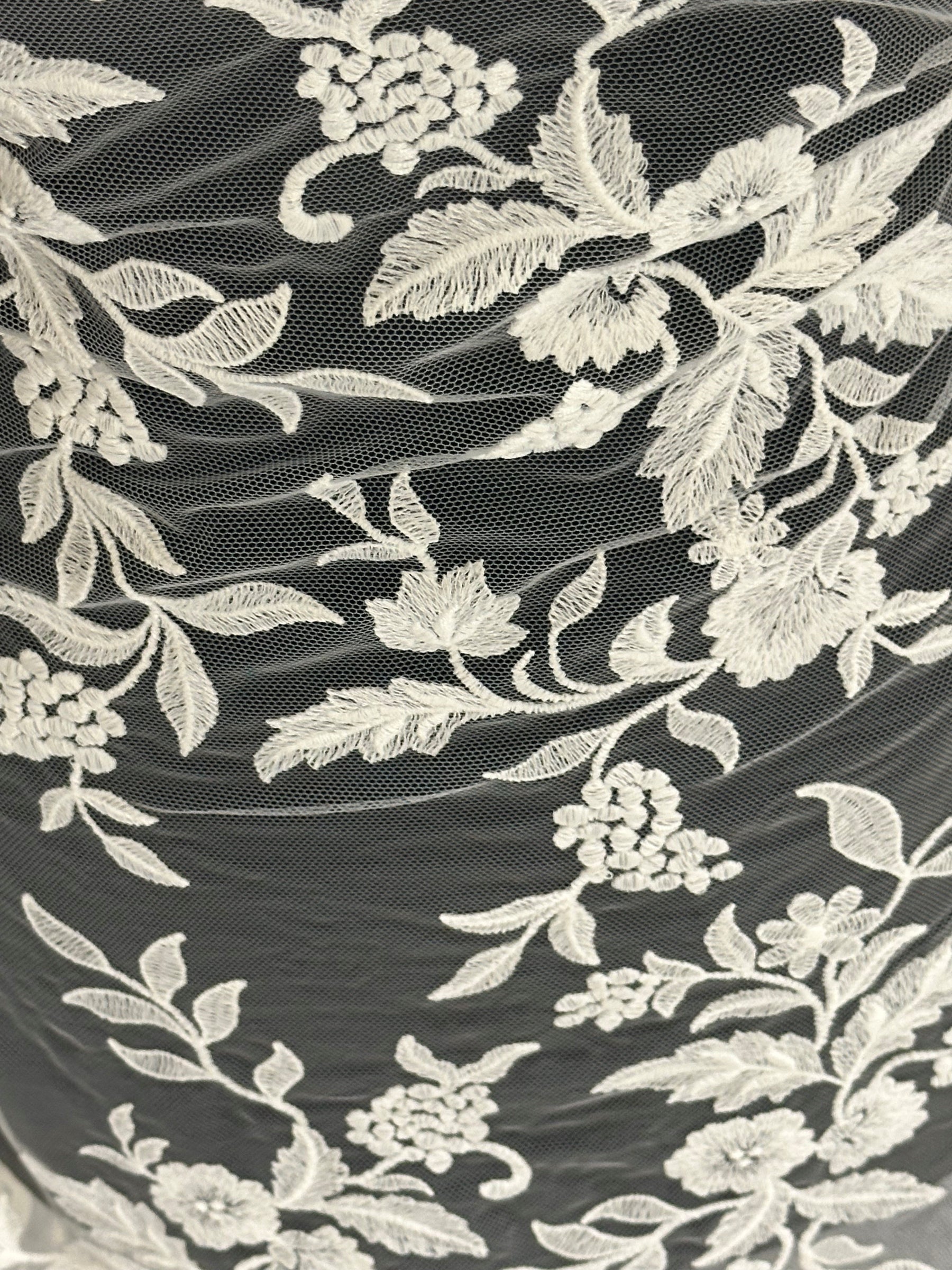 Dentelle brodée ivoire - EB5039