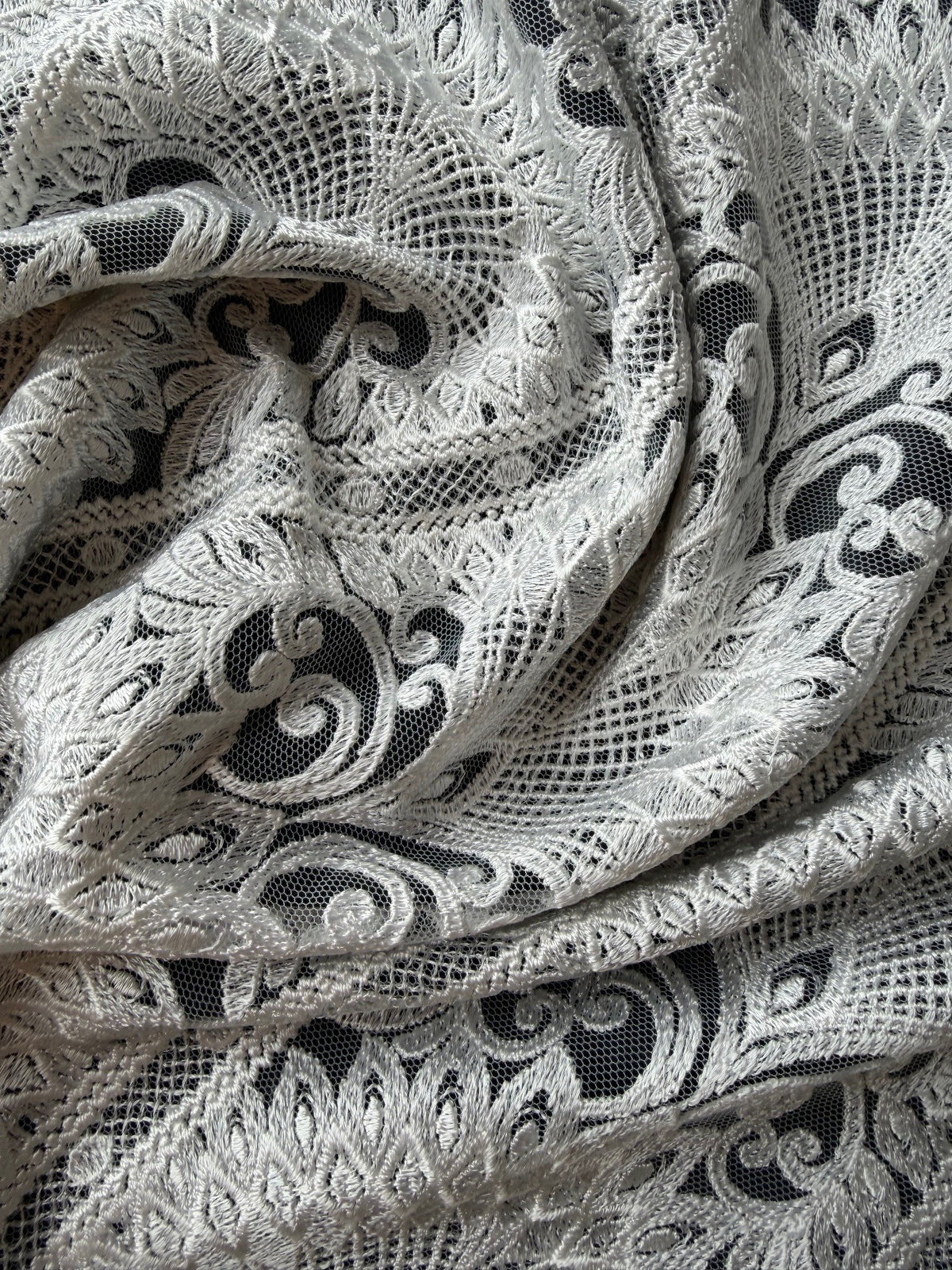 Dentelle brodée ivoire - EB5044