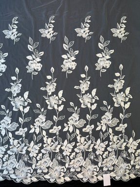 Dentelle brodée ivoire - EB5049