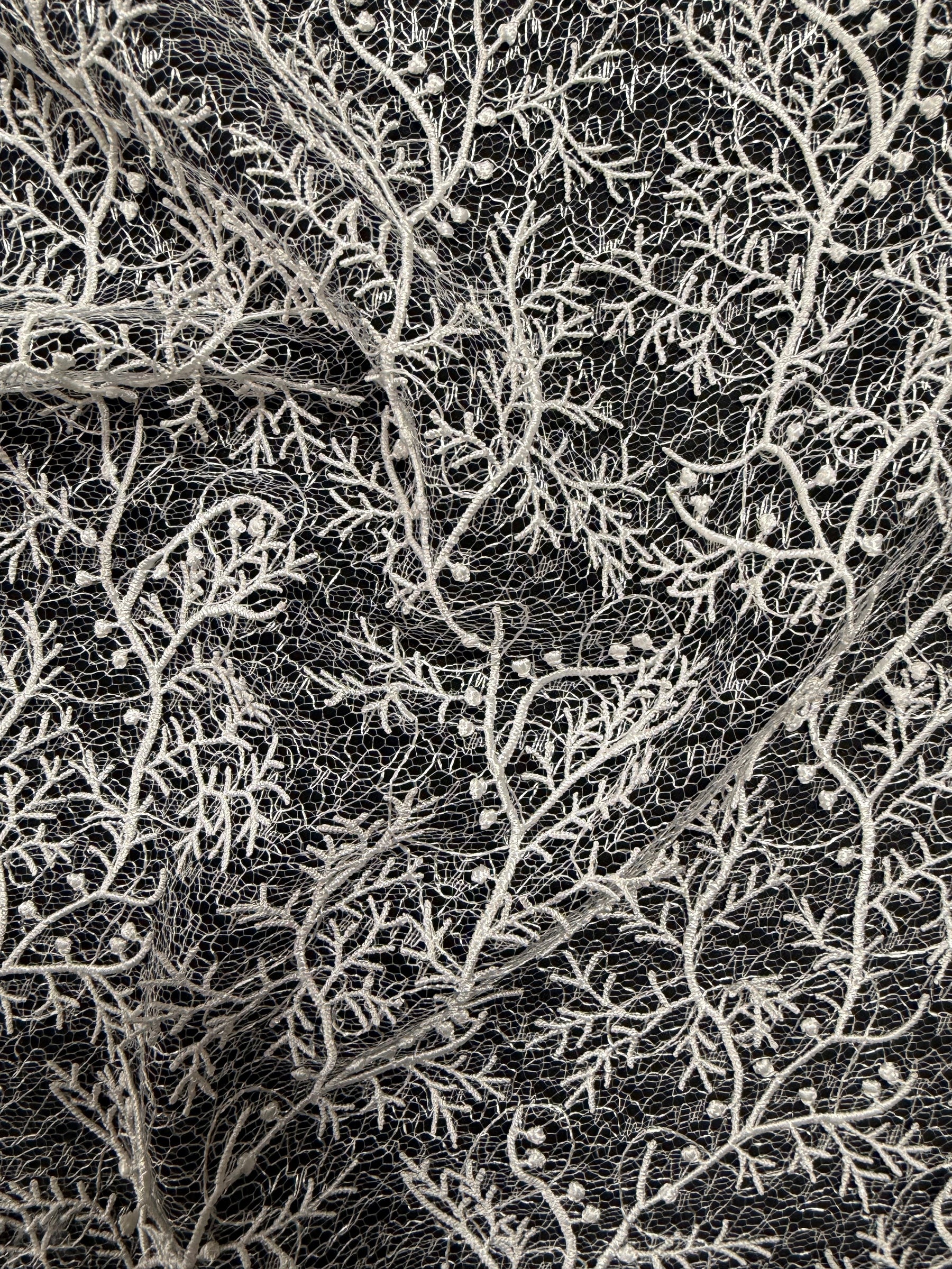 Dentelle brodée ivoire - EB5054