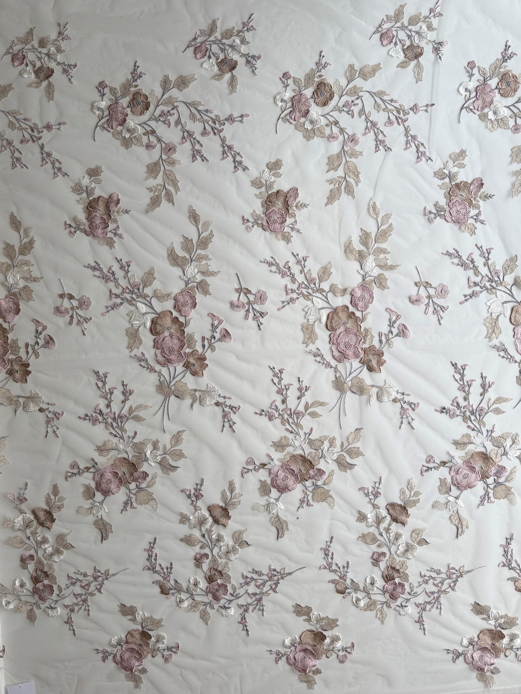 Ivoire, or rose et dentelle rose - EB5055