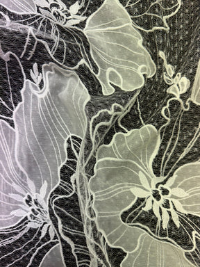 Dentelle brodée ivoire - EB5058