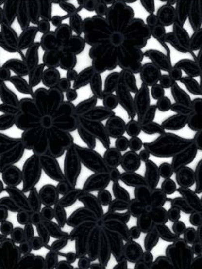 Navy Emb Velvet - EB6002