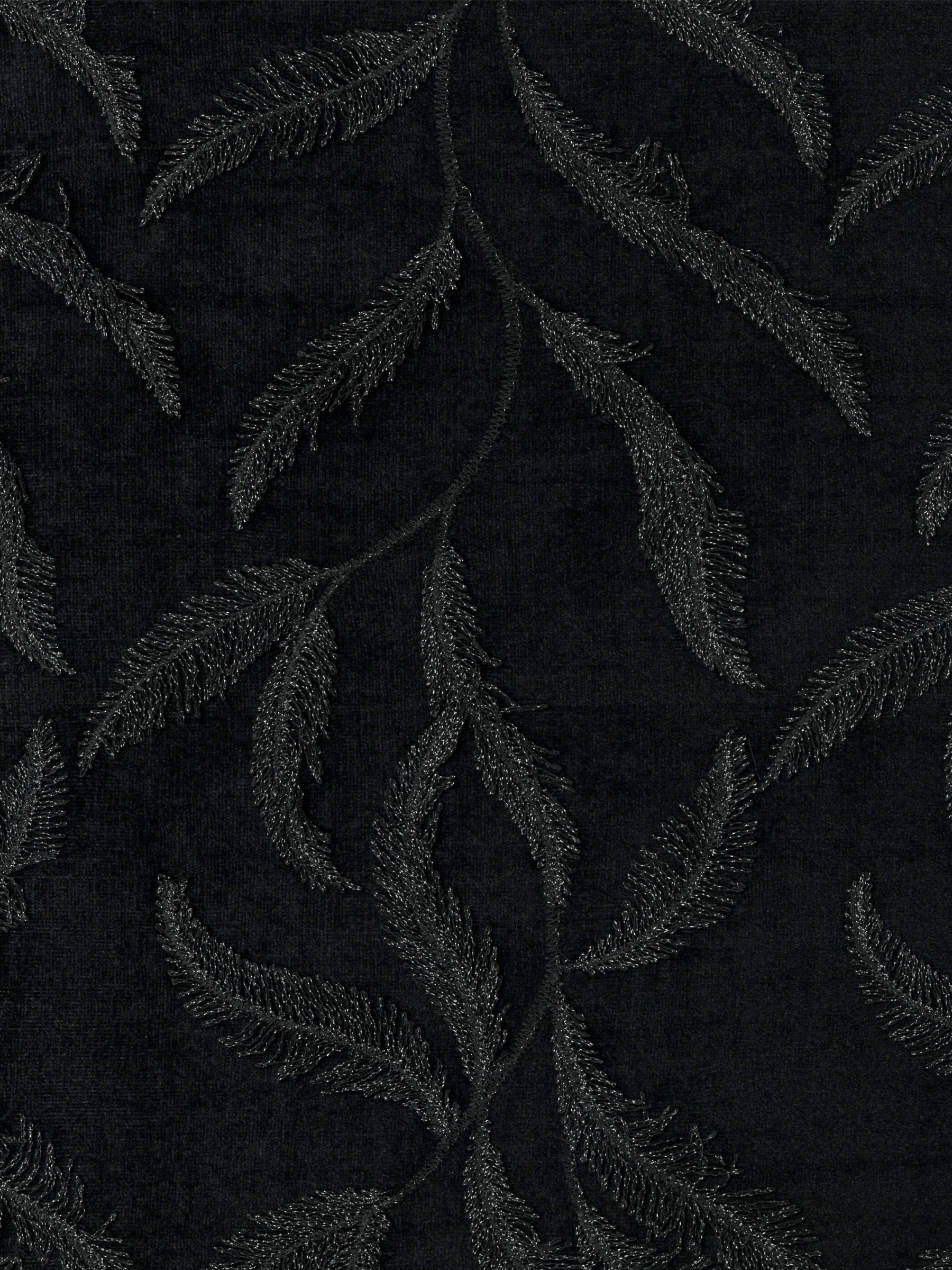 Black Embroidered Velvet - EB6004