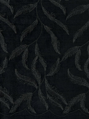 Black Embroidered Velvet - EB6004
