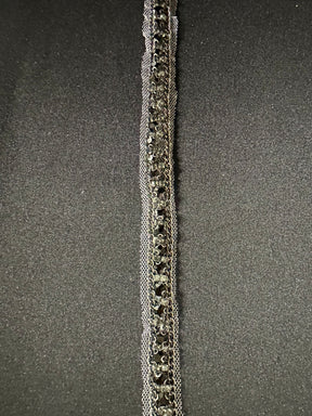 Garniture perlée noire - EH1015