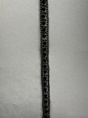 Garniture perlée noire - EH1015