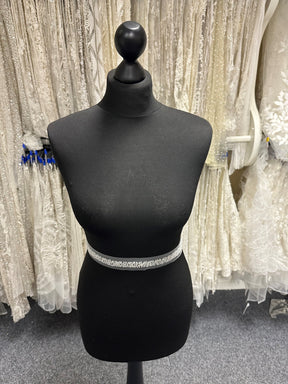 Bordure de robe ivoire perlée - EH2003