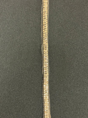Garniture perlée or rose - EH2025