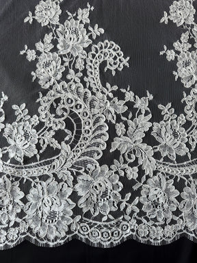 Ivory Corded Chantilly Lace - Zaya
