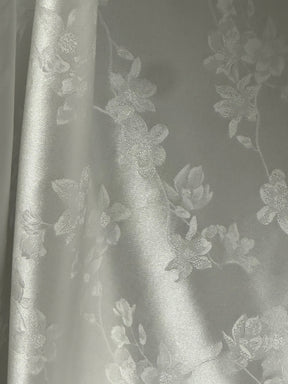 Jacquard de soie ivoire - Oakland