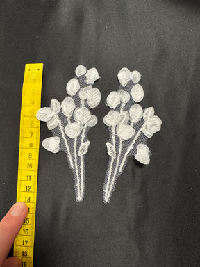 Appliques de dentelle florale ivoire - MT6003