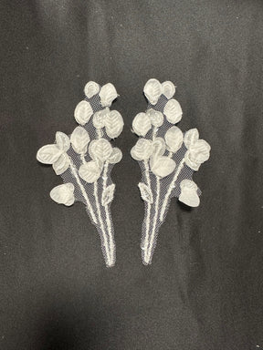 Appliques de dentelle florale ivoire - MT6003