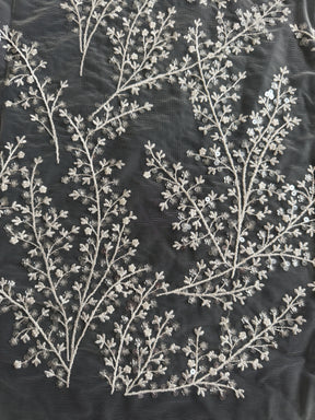 Dentelle à paillettes ivoire - EB3065