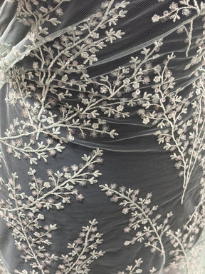 Dentelle à paillettes vert clair - EB3065