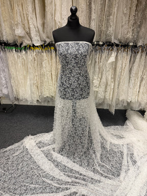 Dentelle brodée ivoire - EB5054